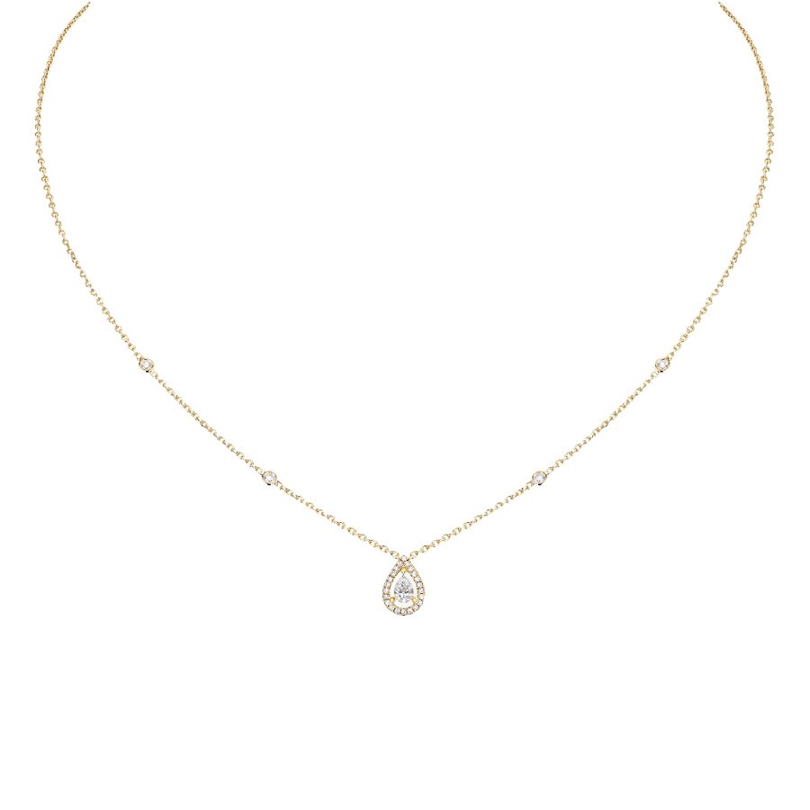 Collier Messika Joy en or jaune et diamant poire 0,25 carat
