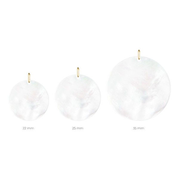 Jeton Lepage Colette Nuage en or jaune et nacre blanche