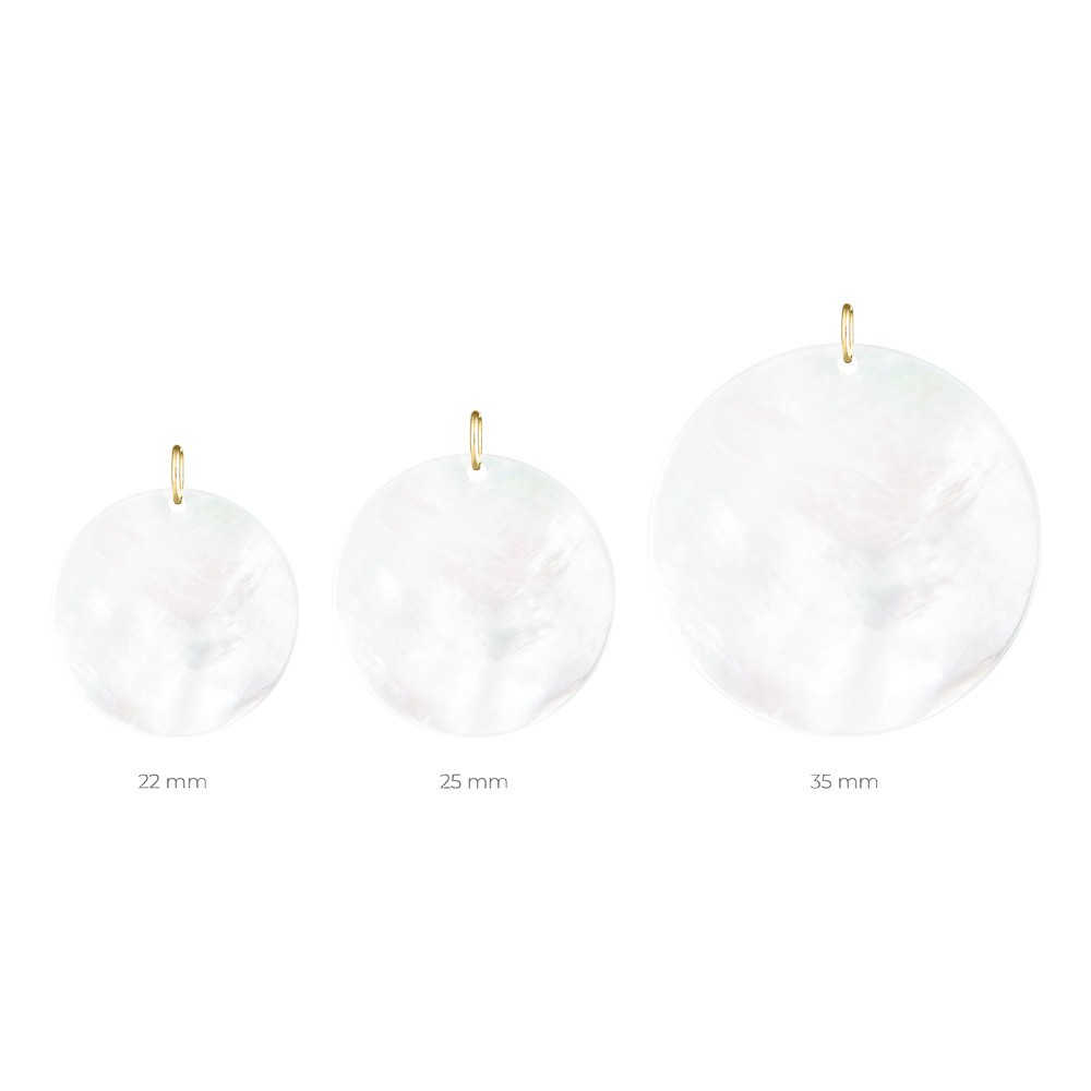 Jeton Lepage Colette Nuage en or jaune et nacre blanche