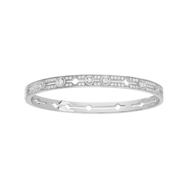 Bracelet Dinh van Pulse petit modèle en or blanc et pavage diamants