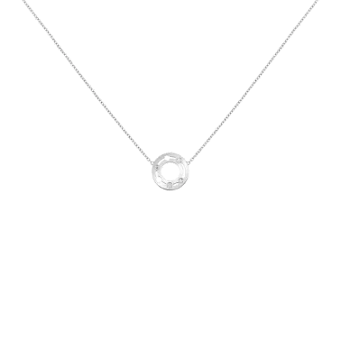 Collier Dinh van Pulse en or blanc et diamants 12 mm
