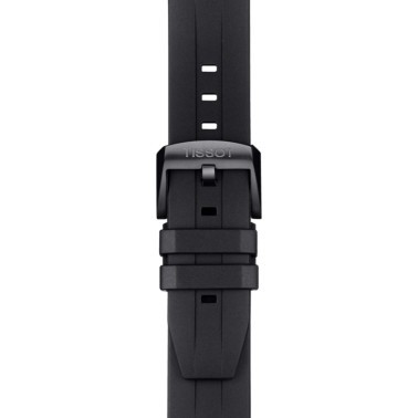 Montre Tissot T-Sport Seastar 1000 Chronograph quartz PVD or rose cadran noir bracelet caoutchouc noir 45 mm