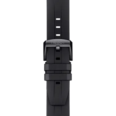 Montre Tissot T-Sport Seastar 1000 Chronograph quartz PVD or rose cadran noir bracelet caoutchouc noir 45 mm