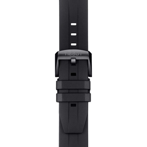 Montre Tissot T-Sport Seastar 1000 Chronograph quartz PVD or rose cadran noir bracelet caoutchouc noir 45 mm