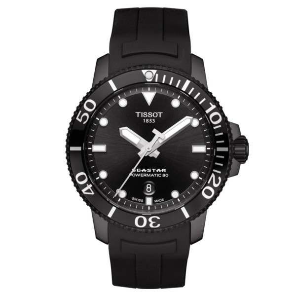 Montre Tissot T-Sport Seastar 1000 Powermatic 80 all black 43 mm