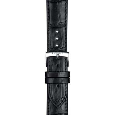 Montre Tissot T-Classic Carson Premium Powermatic 80 automatique cadran noir bracelet cuir noir 40 mm