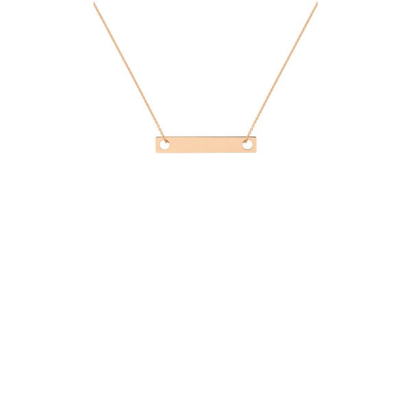 Collier Ginette NY Mini Baguette en or rose - Soldat_PL