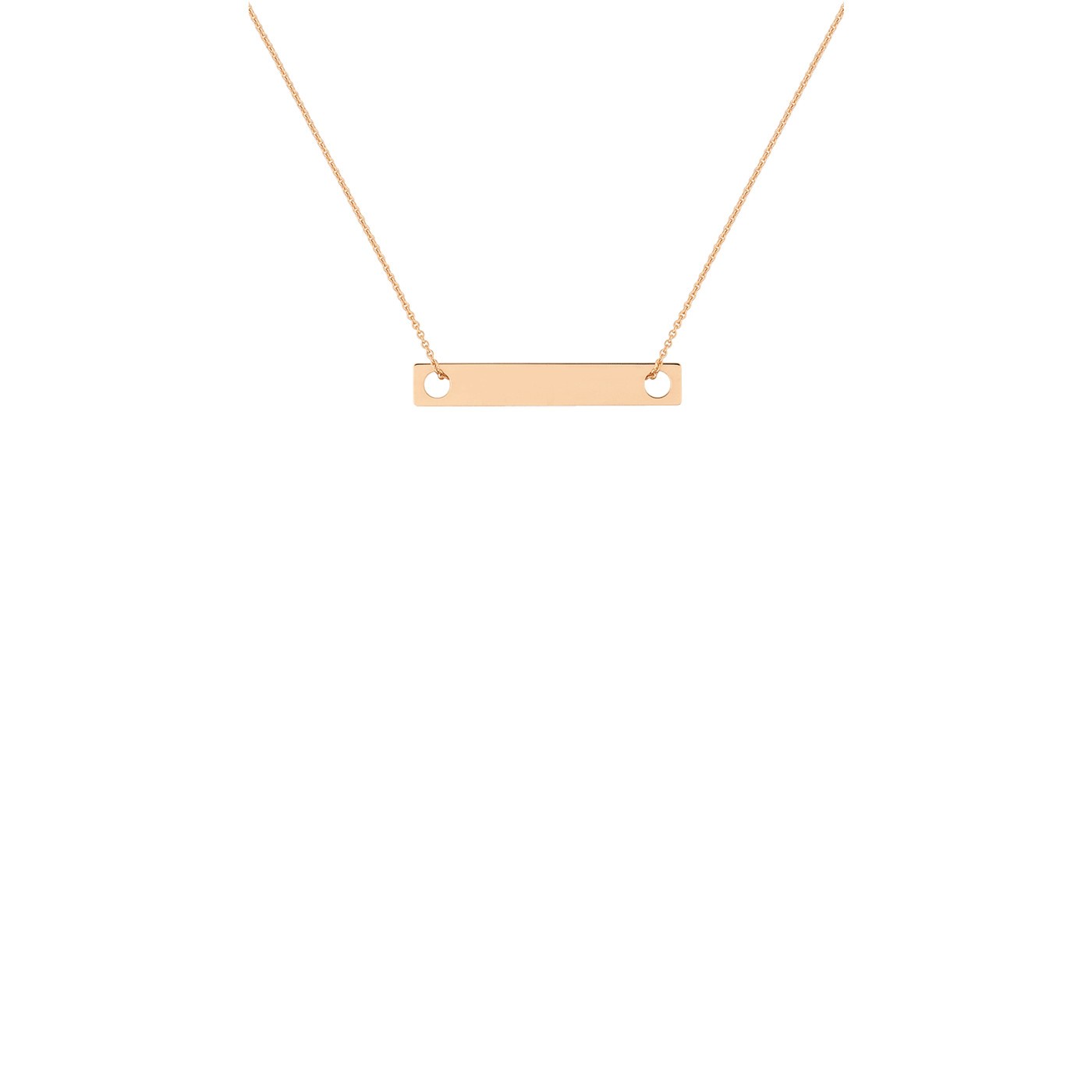 Collier Ginette NY Mini Baguette en or rose - Soldat_PL