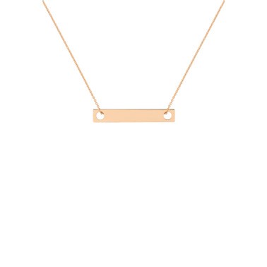 Collier Ginette NY Mini Baguette en or rose