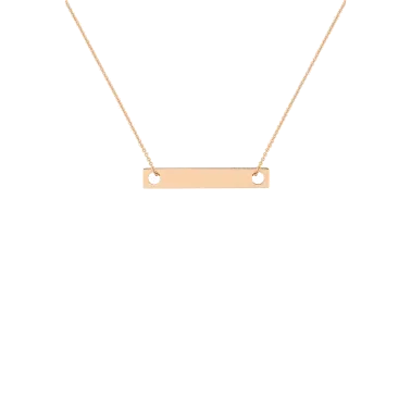 Collier Ginette NY Mini Baguette en or rose