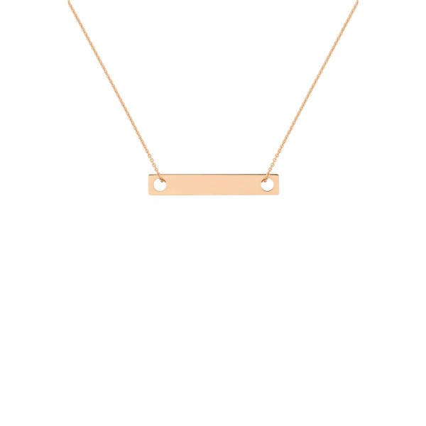 Collier Ginette NY Mini Baguette en or rose - Soldat