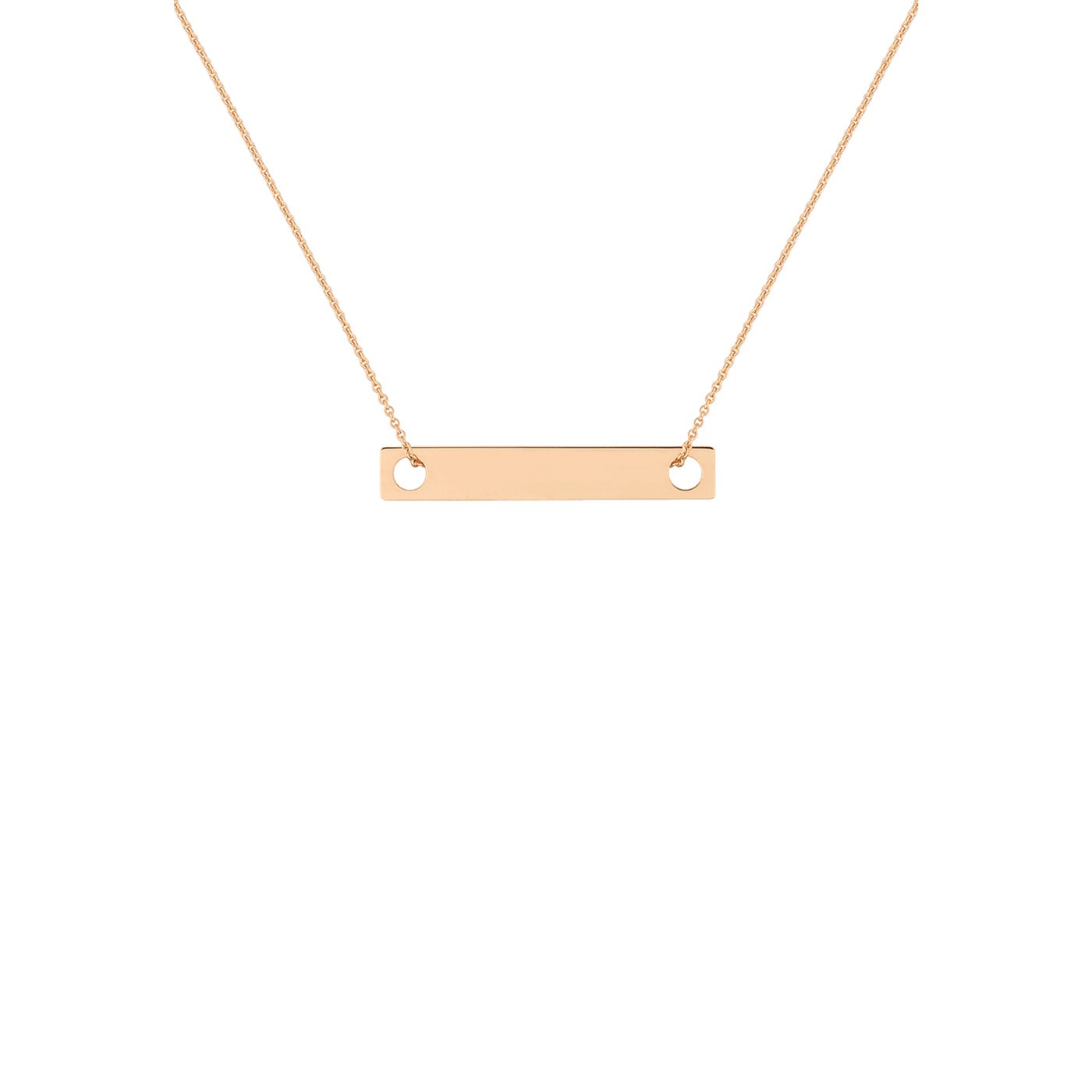 Collier Ginette NY Mini Baguette en or rose