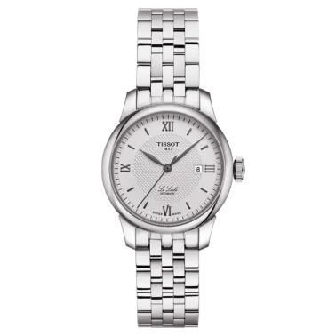 Montre Tissot T-Classic Le Locle Automatic Lady cadran argent bracelet acier 29 mm