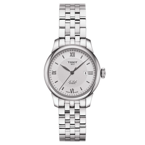 Montre Tissot T-Classic Le Locle Automatic Lady cadran argent bracelet acier 29 mm