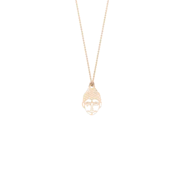 Collier Ginette NY Mini Buddha en or rose - Soldat_PL