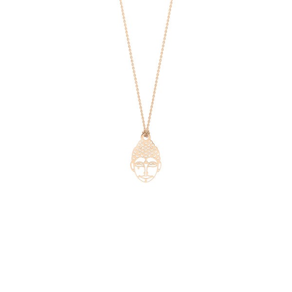 Collier Ginette NY Mini Buddha en or rose - Soldat_PL