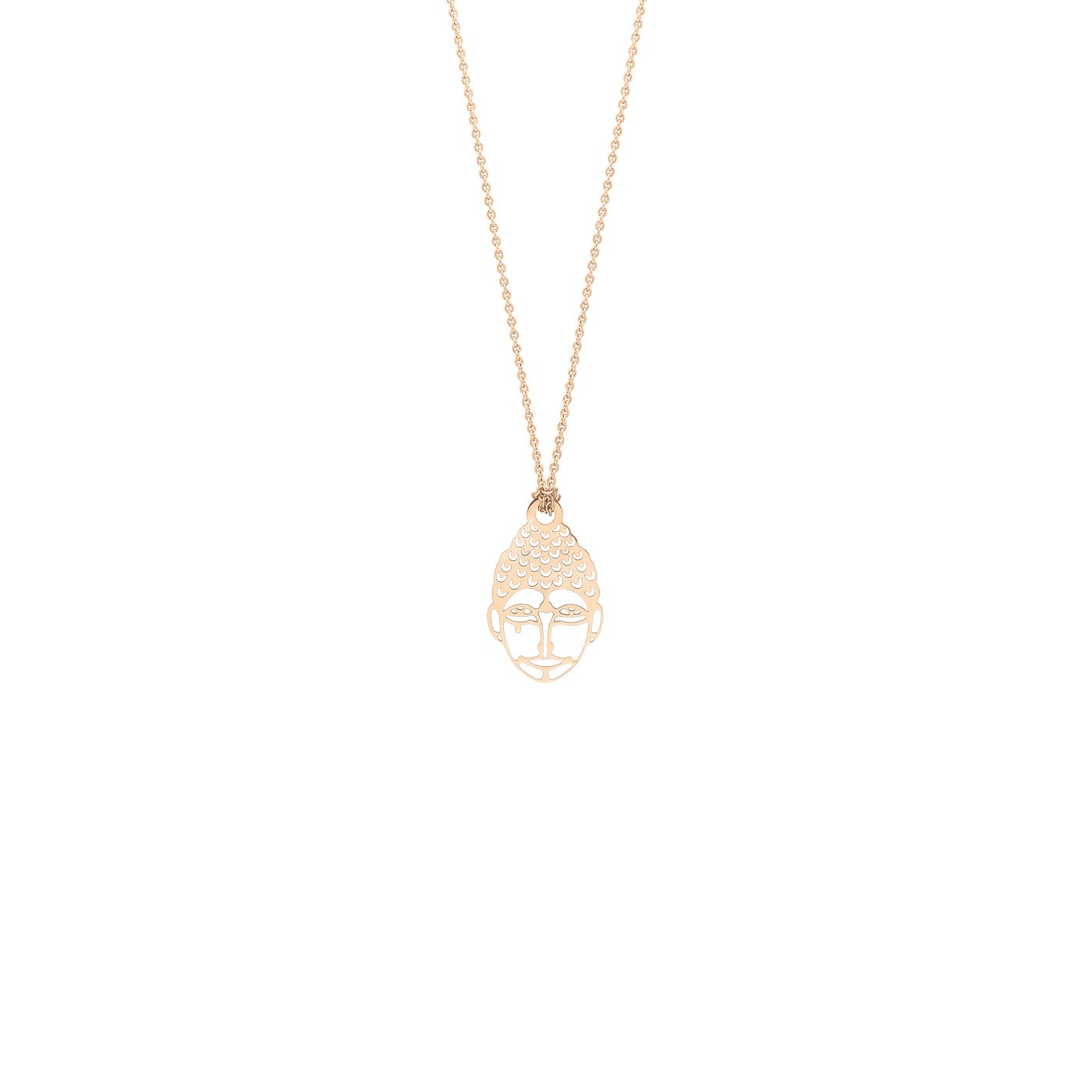 Collier Ginette NY Mini Buddha en or rose