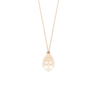 Collier Ginette NY Mini Buddha en or rose