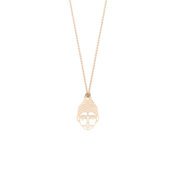 Collier Ginette NY Mini Buddha en or rose - Soldat