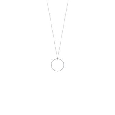 Collier Ginette NY Mini Circle en or blanc - Soldat_PL