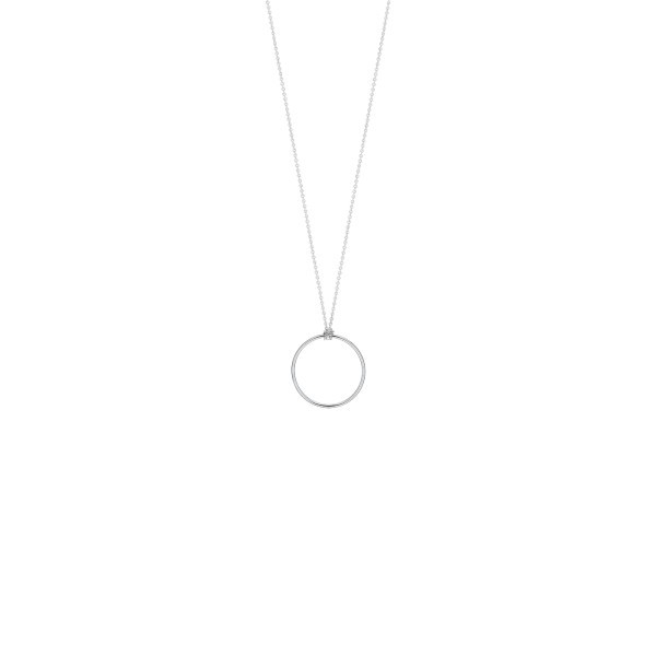 Collier Ginette NY Mini Circle en or blanc - Soldat_PL