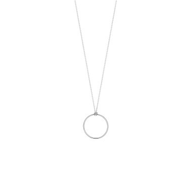 Collier Ginette NY Mini Circle en or blanc - Soldat