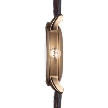 Montre Tissot T-Classic Le Locle Powermatic 80 Silicium PVD or rose cadran blanc bracelet cuir 39 mm