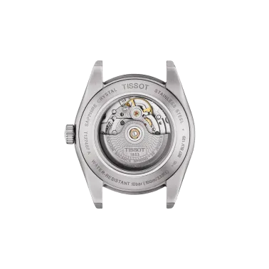 Montre Tissot T-Classic Gentleman Powermatic 80 Silicium cadran noir bracelet acier 40 mm