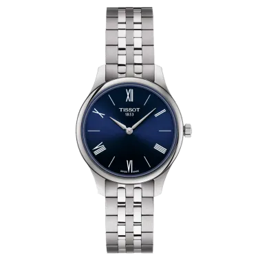 Montre Tissot T-Classic Tradition Lady quartz cadran bleu bracelet acier 31 mm
