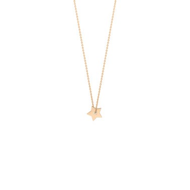 Collier Ginette NY Mini Etoile Cœur Ouvert en or rose - Soldat_PL
