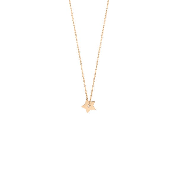 Collier Ginette NY Mini Etoile Cœur Ouvert en or rose - Soldat_PL