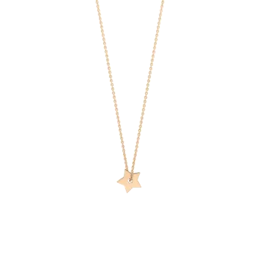 Collier Ginette NY Mini Etoile Cœur Ouvert en or rose - Soldat