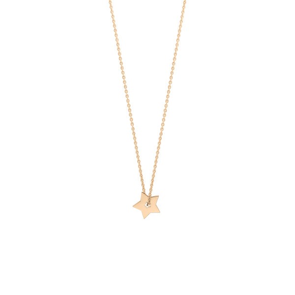 Collier Ginette NY Mini Etoile Cœur Ouvert en or rose