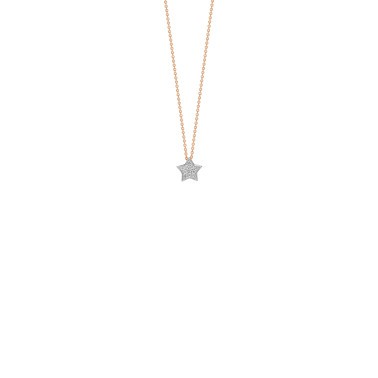 Collier Ginette NY Mini étoile en or rose et diamants