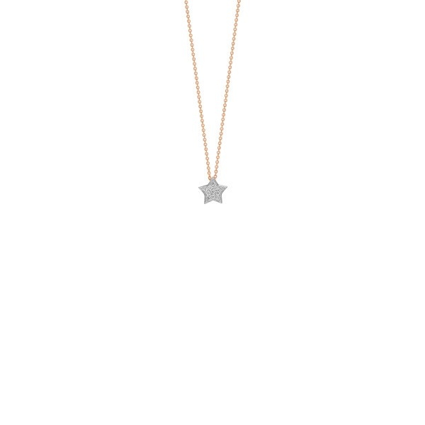 Collier Ginette NY Mini Etoile en or rose et diamants - Soldat_PL