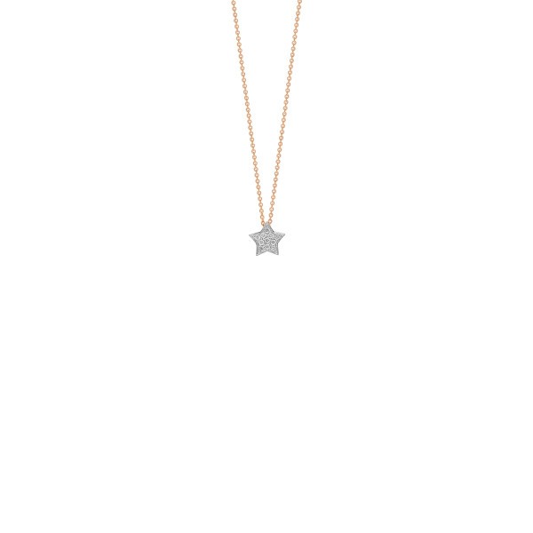 Collier Ginette NY Mini Etoile en or rose et diamants - Soldat_PL