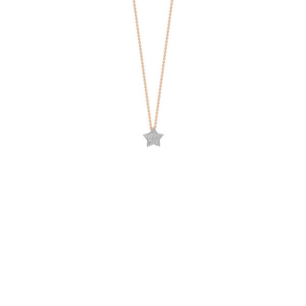 Collier Ginette NY Mini étoile en or rose et diamants