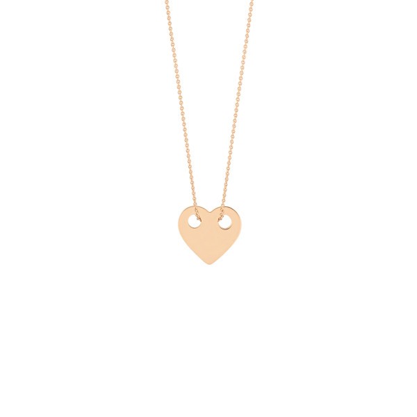Collier Ginette NY Mini Heart en or rose - Soldat