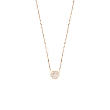 Collier Ginette NY Mini Lotus diamants blancs et or rose