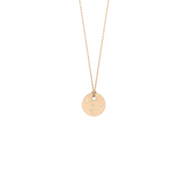 Collier Ginette NY Mini Milky Way Disc on chain en or rose - Soldat_PL