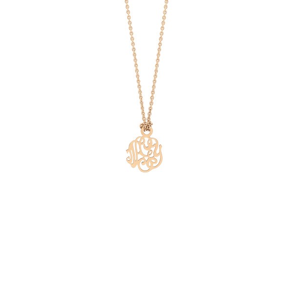 Collier Ginette NY Mini Monogram en or rose - Soldat_PL