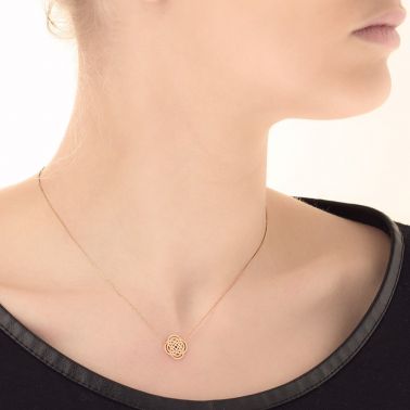 Collier Ginette NY Mini Purity On Chain en or rose