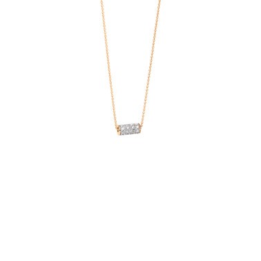 Collier Ginette NY Mini Straw Diamond en or rose - Soldat_PL