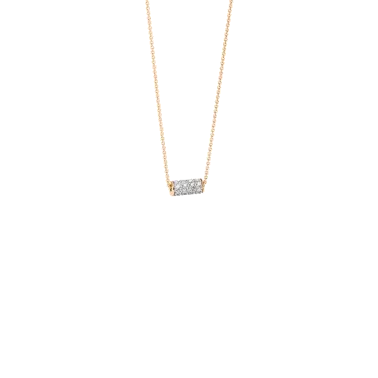 Collier Ginette NY Mini Straw Diamond en or rose - Soldat_PL