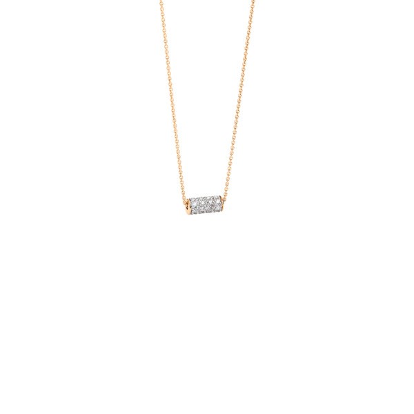 Collier Ginette NY Mini Straw Diamond en or rose - Soldat_PL