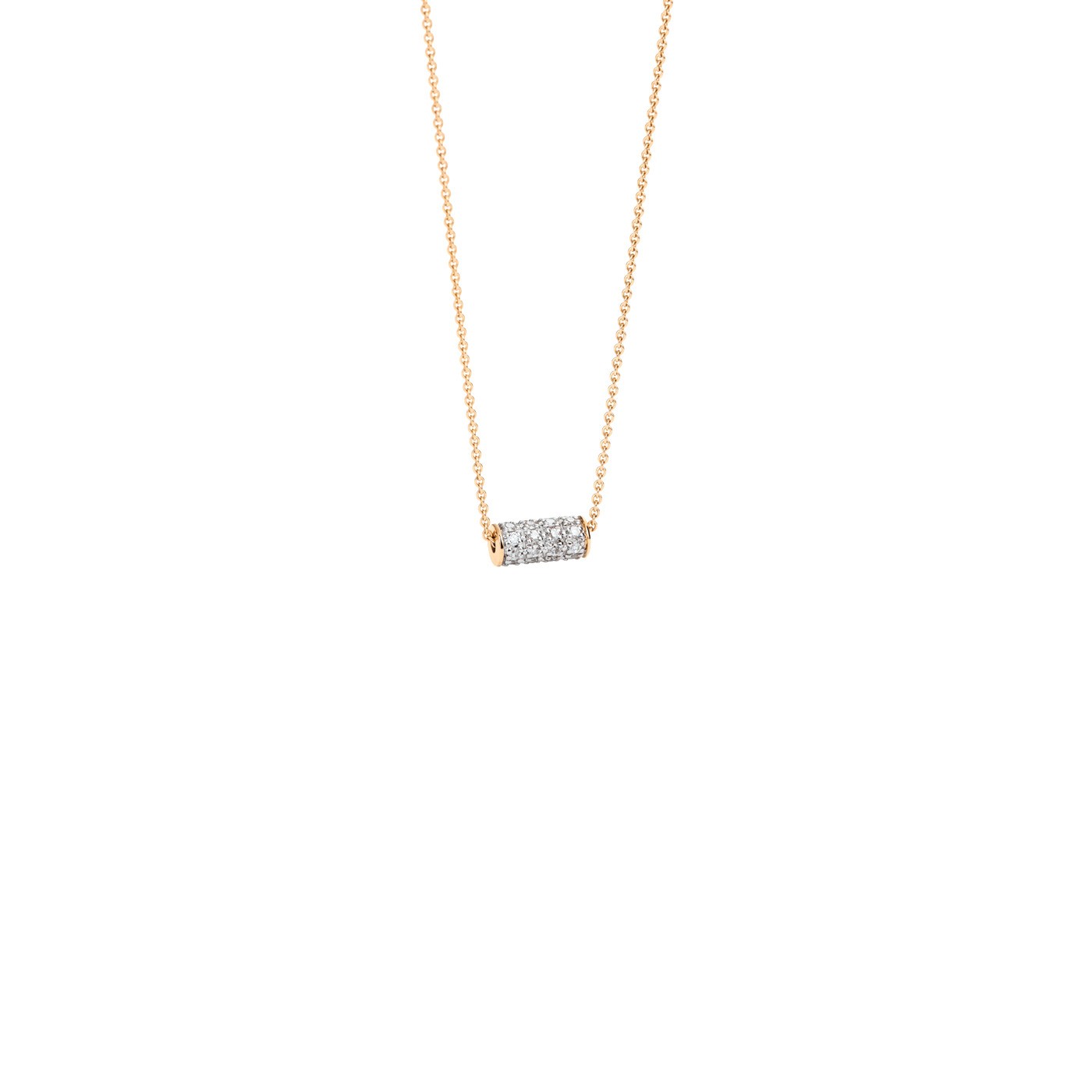 Collier Ginette NY Mini Straw Diamond en or rose - Soldat_PL