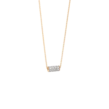 Collier Ginette NY Mini Straw Diamond en or rose - Soldat