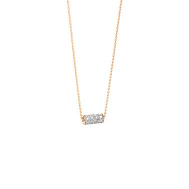 Collier Ginette NY Mini Straw Diamond en or rose