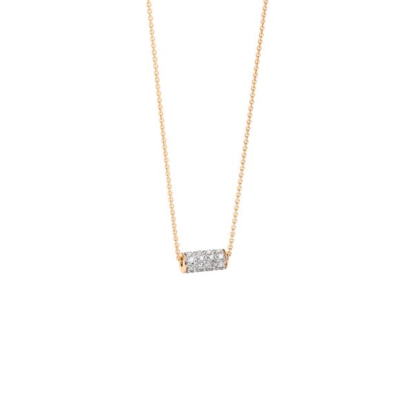 Collier Ginette NY Mini Straw Diamond en or rose - Soldat