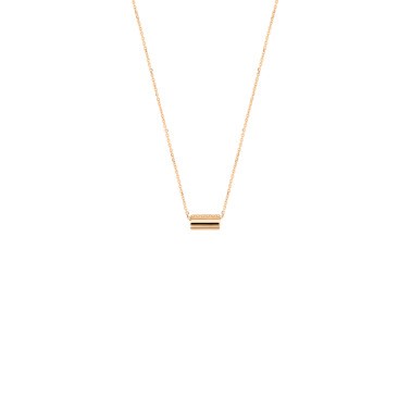 Collier Ginette NY Mini Straw en or rose - Soldat_PL
